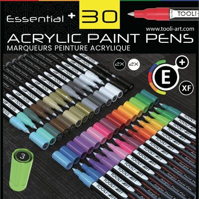 Pennarello acrilico TOOLI Essential Set 30 colori EF 07mm
