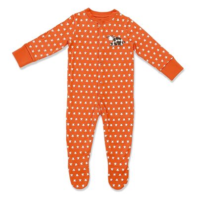 Pumpkin Star Button Babygrow