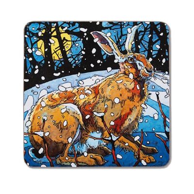 Winter Hare Coaster