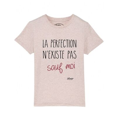 Perfection does not exist except me heather pink t-shirt