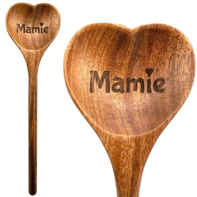 CUILLIERE COEUR EN BOIS - MAMIE