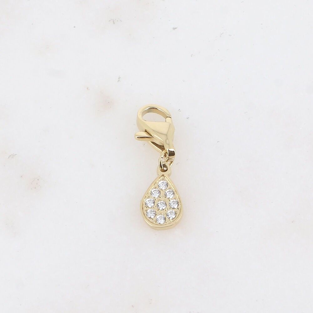 Charm - Tropfen besetzt mit Zirkonoxiden