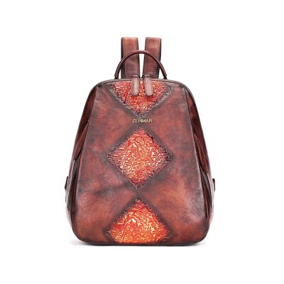 Bolso de piel para mujer Zerimar - Exclusivo y casual grabado