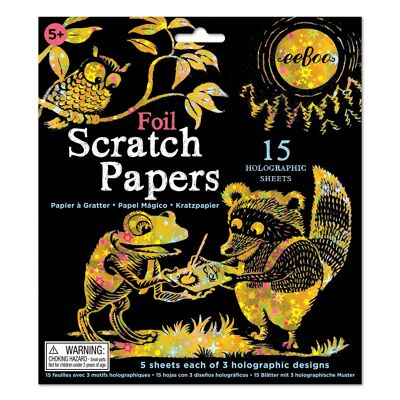 Papiers à gratter Eeboo - Feuille holographique