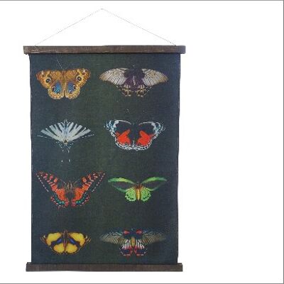 Wandkleed met vlinders - groot 80cm x120cm - uniek ontwerp