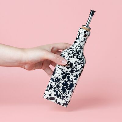 Grande bouteille d'huile 475 ml / Noir et blanc SQUARE GALAXY