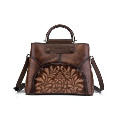 Bolso de piel para mujer Zerimar - Exclusivo y casual grabado