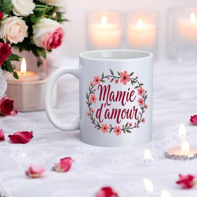 Mug, "Mamie d'amour" (flower)