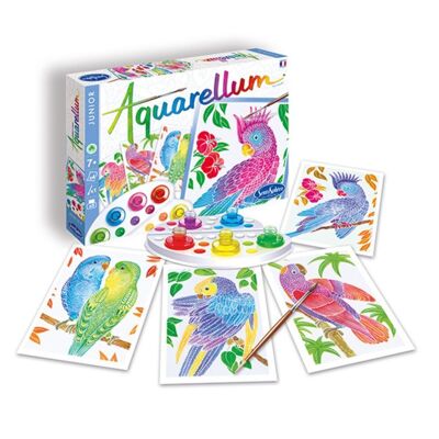 Malen nach Zahlen - Aquarellum Papageien - Mittel