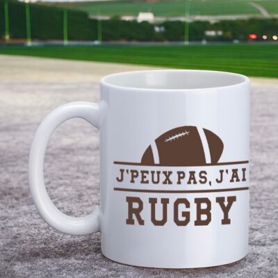 Taza, "No puedo, estoy jugando al rugby"