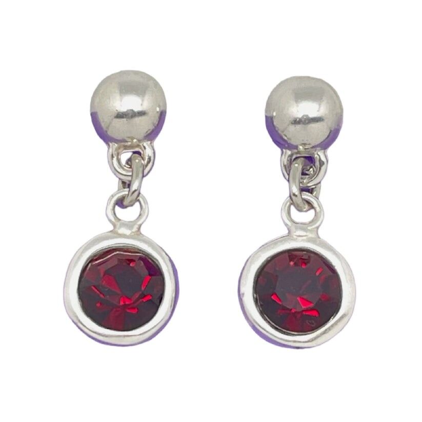 orecchino a goccia in cristallo SW rosso