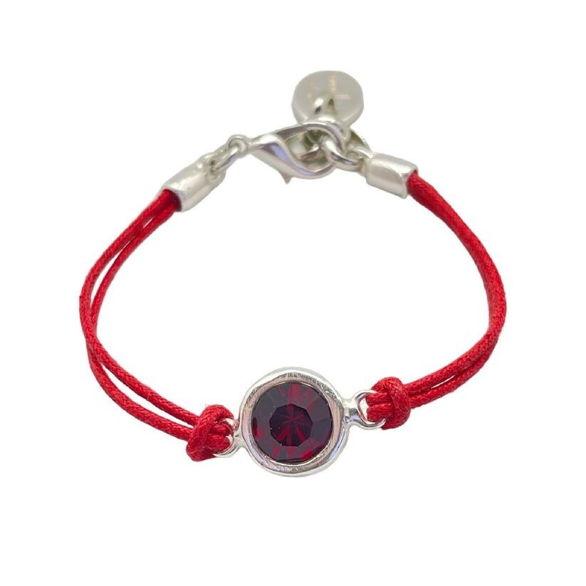 SW cordino rosso e bracciale in cristallo