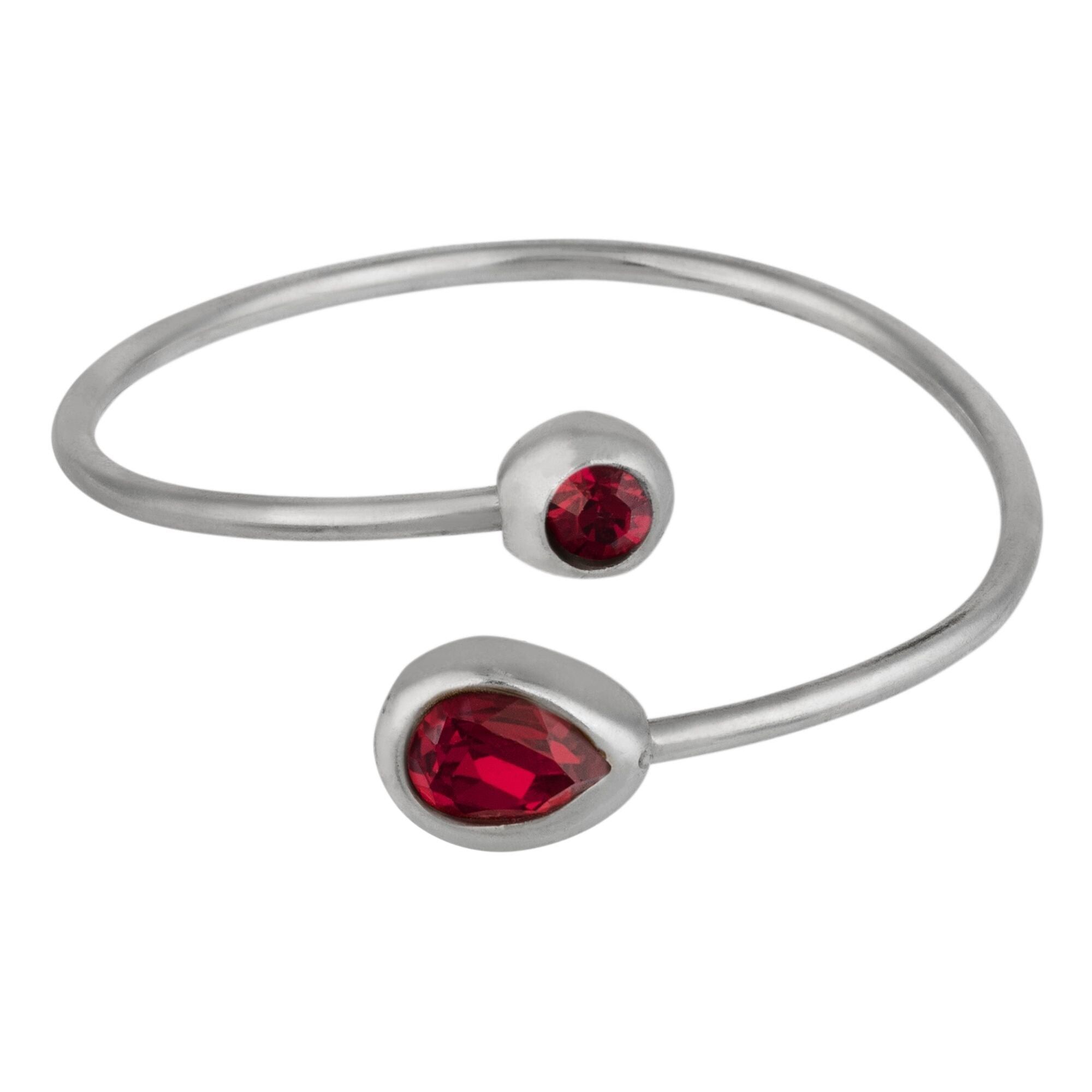 Bracciale in argento e cristalli Drop in Siam