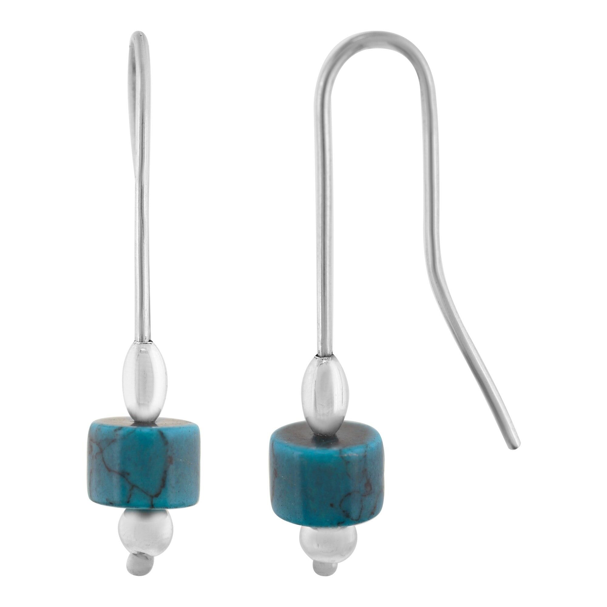 Orecchino in argento sterling 925 turchese semiprezioso