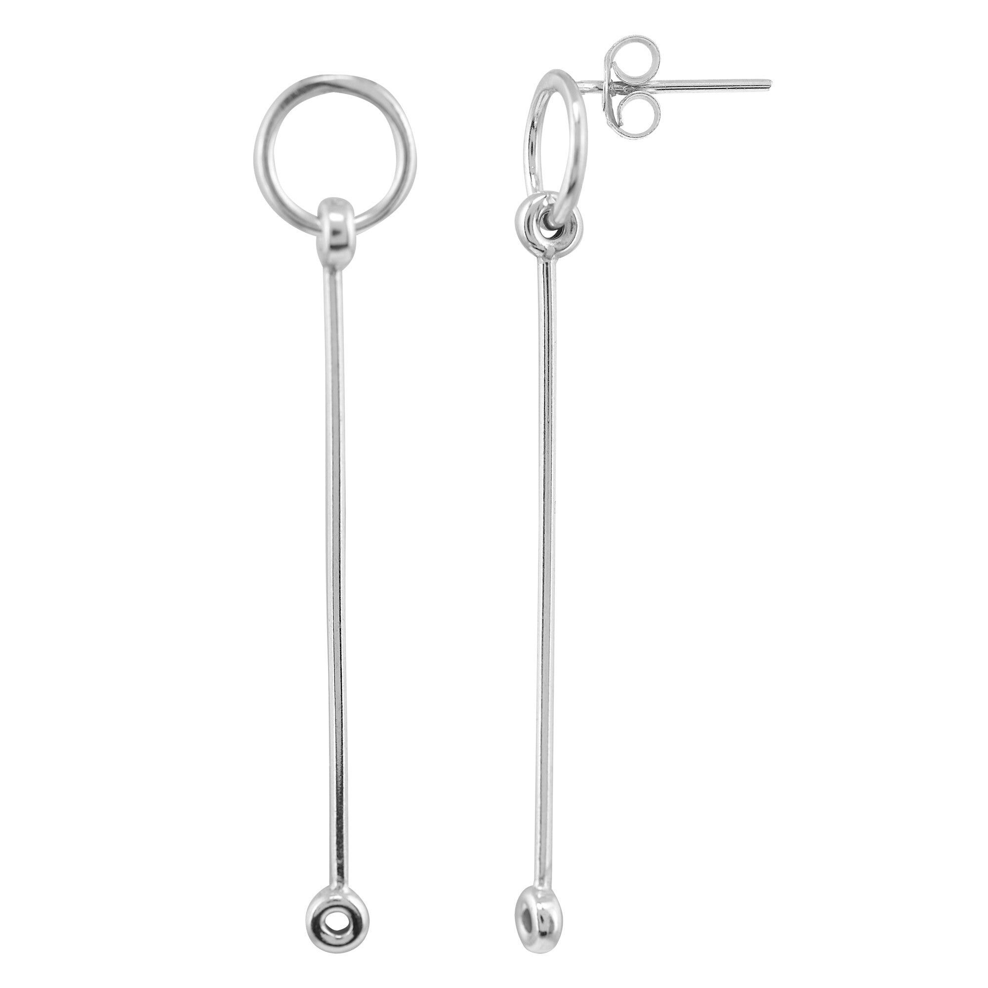 Silbernes "Unique Silver" Loch + Ohrring in Sterlingsilber