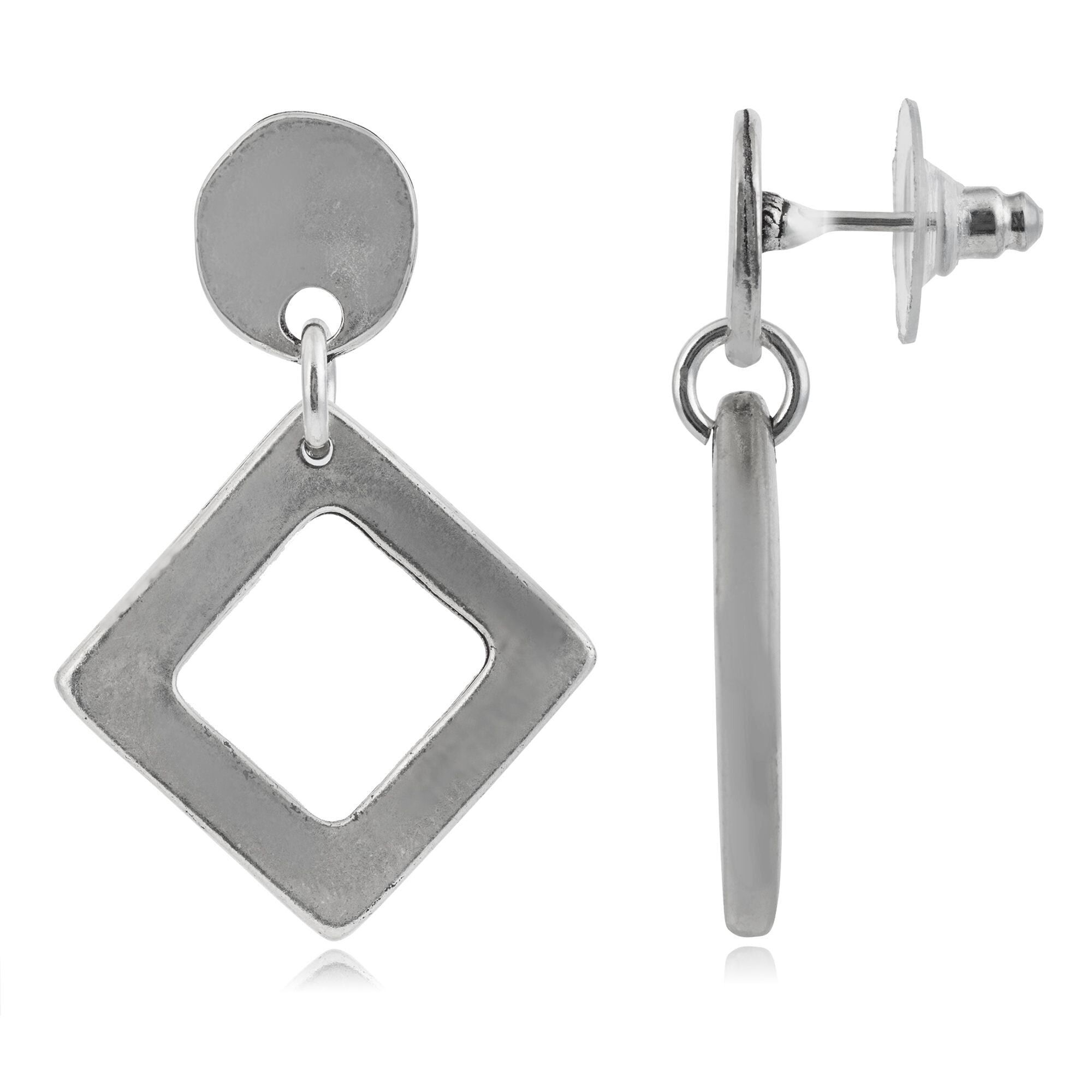 Gloria Mago orecchino argento rombo placcato argento