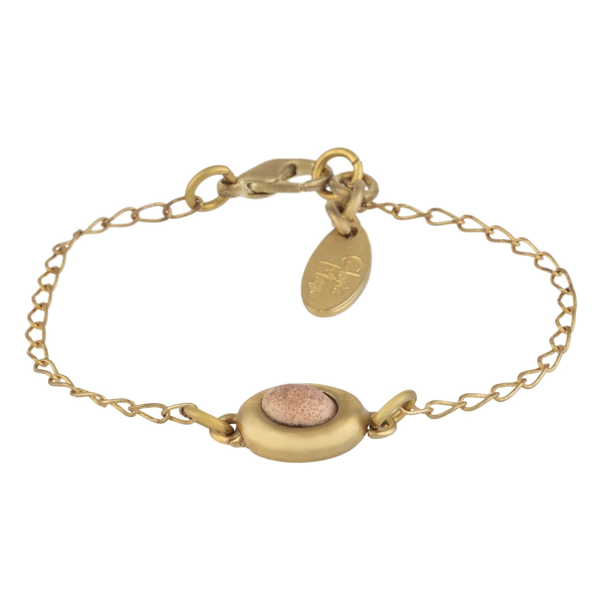 Bracciale dorato e resina color oro rosa