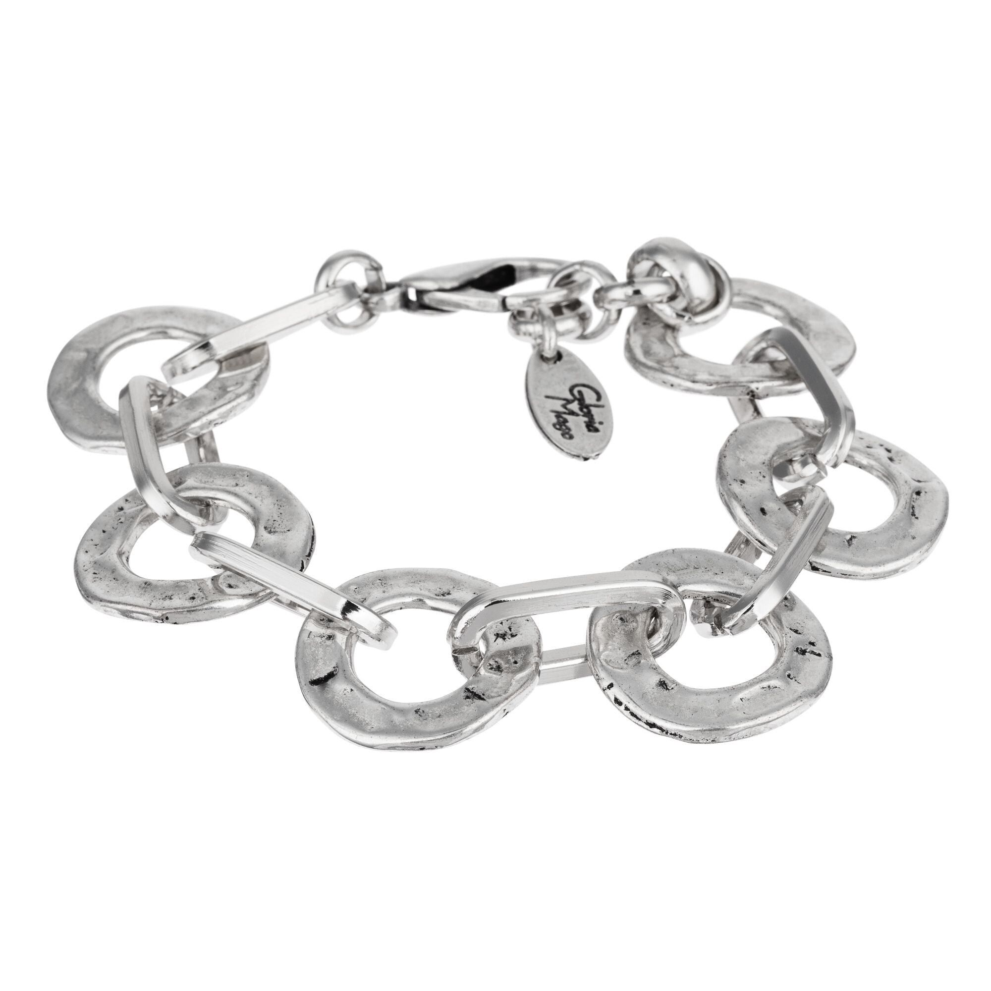 Bracciale a maglie multigiro a catena in argento