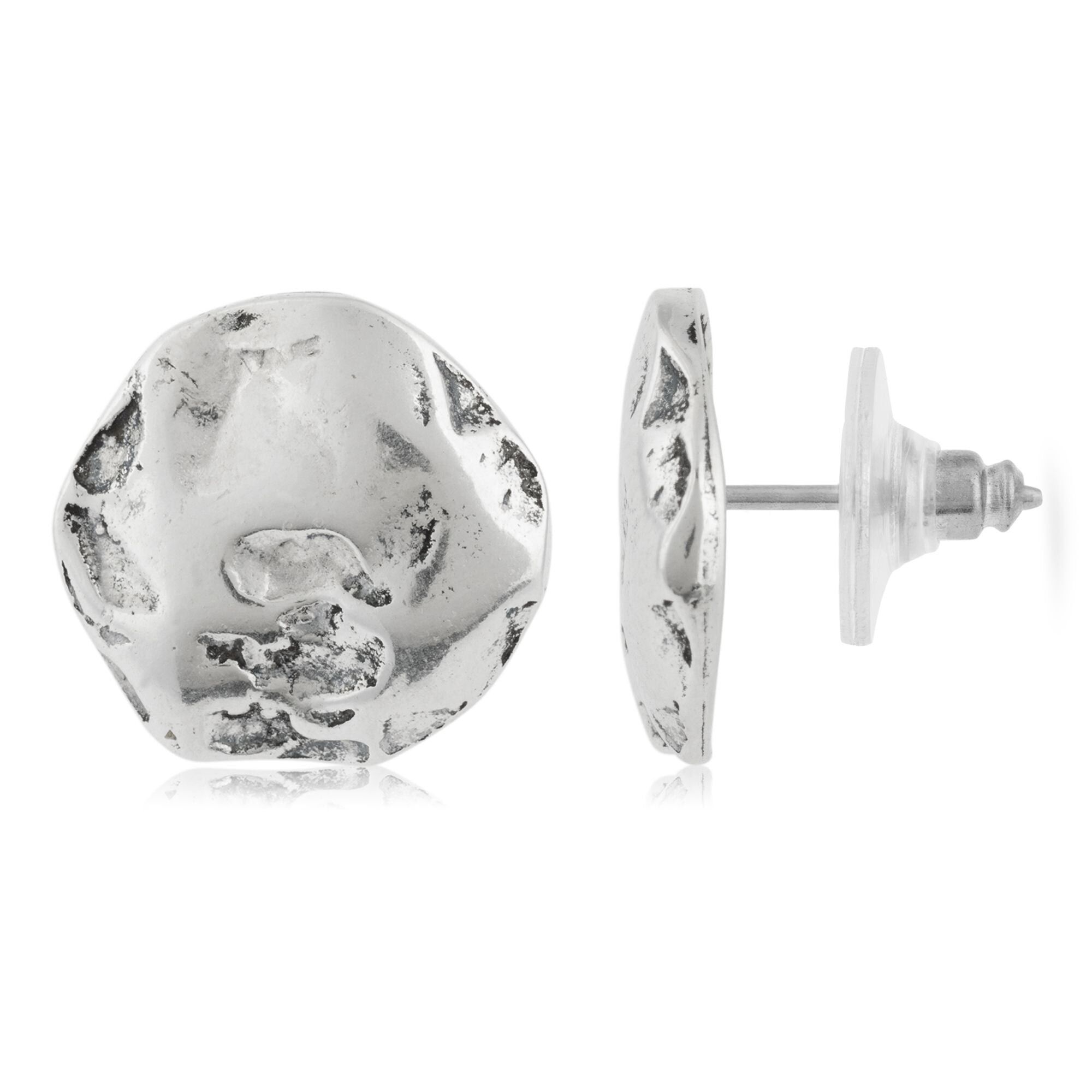 Orecchino a bottone Eclipse in argento