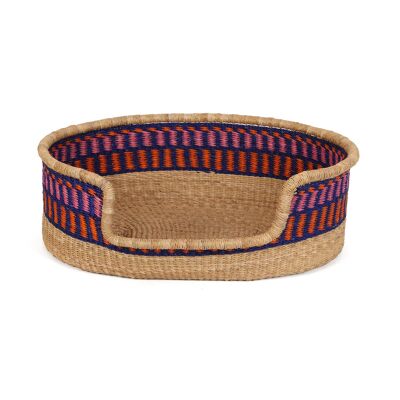 NKITA: Blue, Pink and Orange Dog Basket - Small