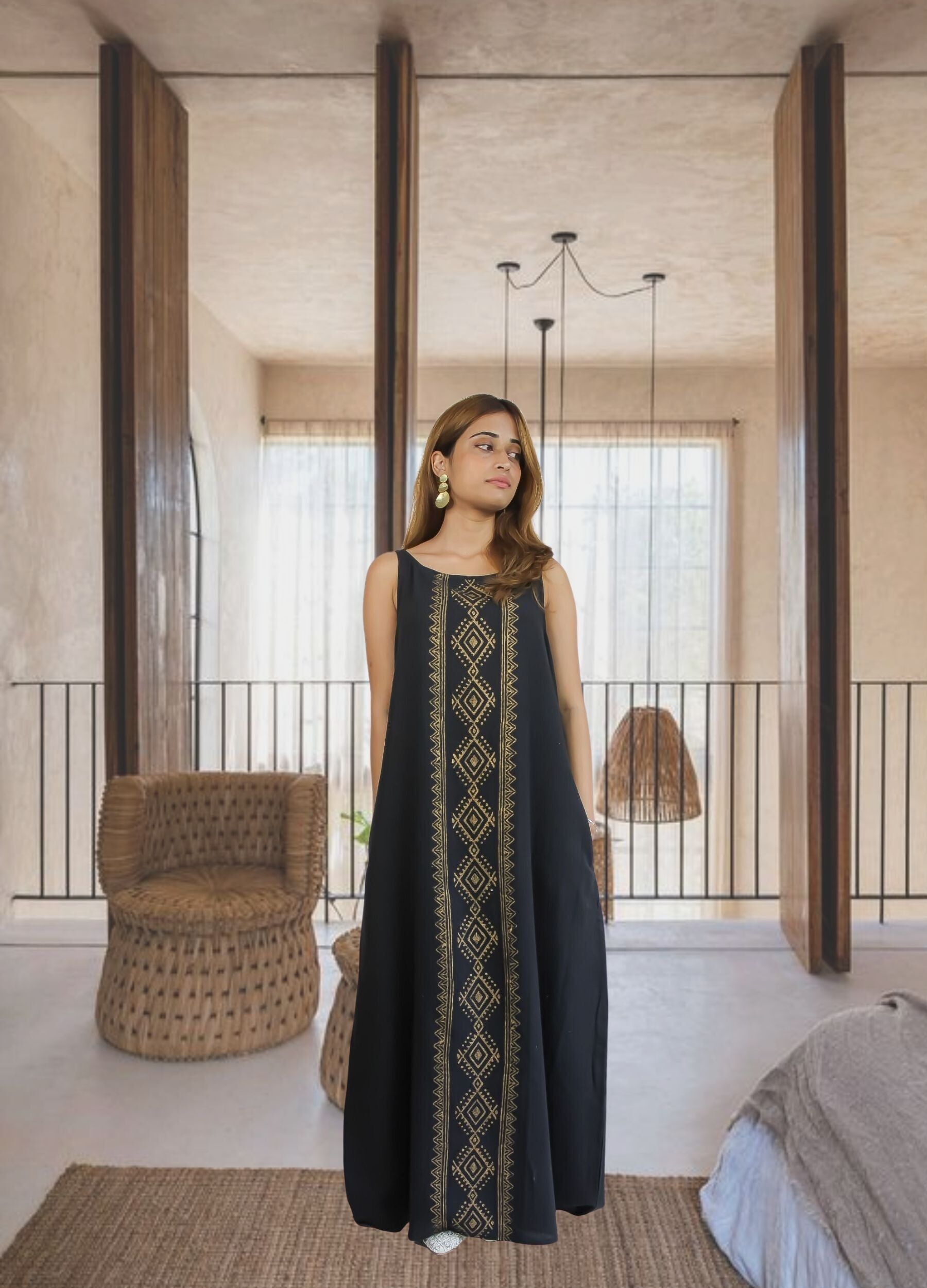 Robe longue noire Valence