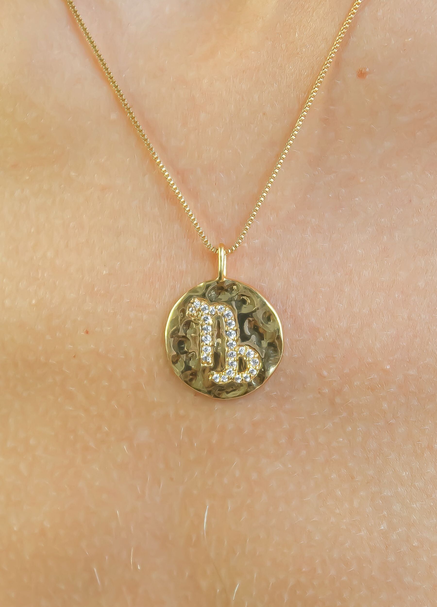 Colgante de moneda de Capricornio Estelar