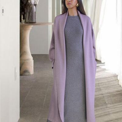 Cárdigan de lana malva Yolanda