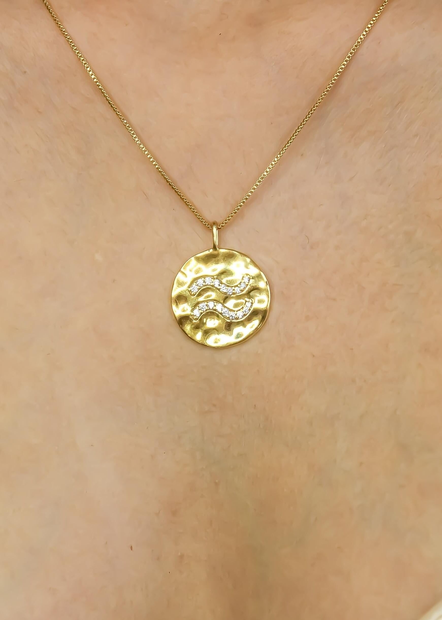 Colgante de moneda de Acuario estelar