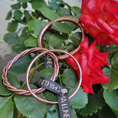 Pulsera budista fina rosa pastel - TAMAÑO M62 mm