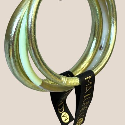 Jonc bouddhiste 8mm Iconique Vert pastel- TAILLE M 62mm