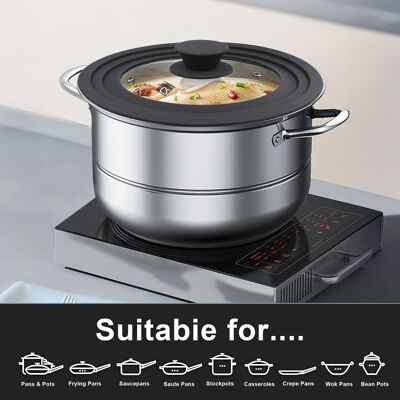 Couvercle universel en verre Sola pour casserole - 28/30/32 cm
