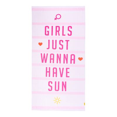Texy Towel - GIRLS JUST WANNA HAVE SUN - 75x150cm