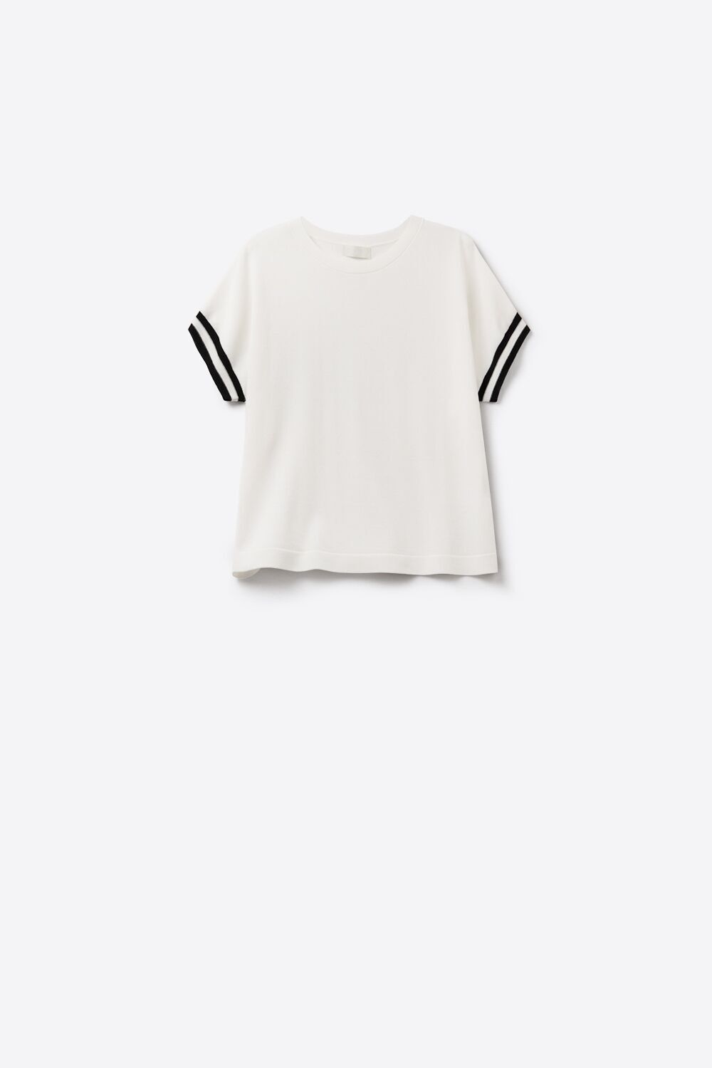 relaxed fit Sweater In White with black contrast detail