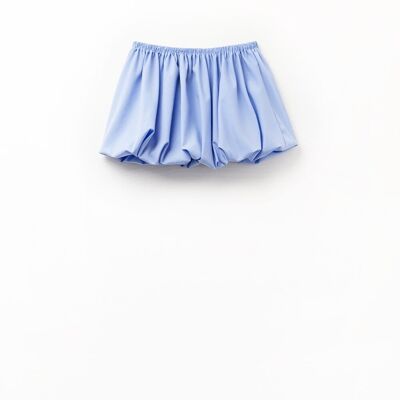 blue poplin balloon miniskirt