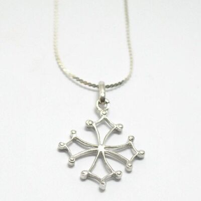 Huguenot cross pendant in 925 silver