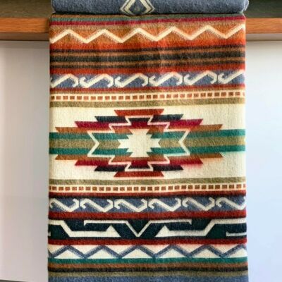 Cachavi - Baby Alpaca Blanket - Extra Large - Aztec Southwest Pattern