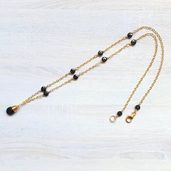 14K Gold-Filled Black Spinels Necklace 3