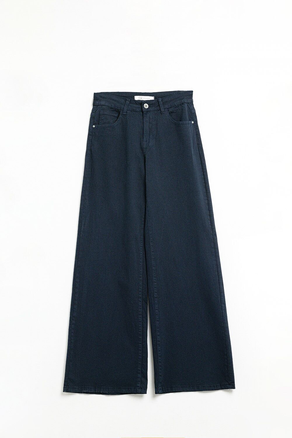 Dark blue Straight Pants wide leg