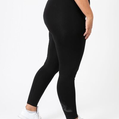 Leggings taglie forti con fantasia (B253&NERO)