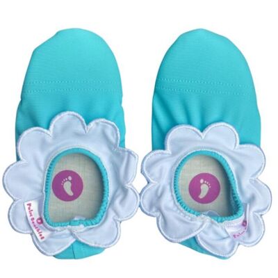 Chaussure d'eau enfant, aquatique, plage, piscine Fleur turquoise