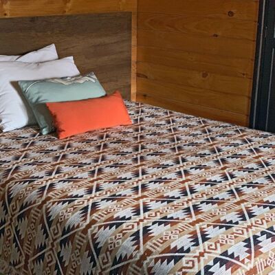 Thick heavy Handwoven Wool Blanket/Bed Cover - Queen Plus 80" X 85"