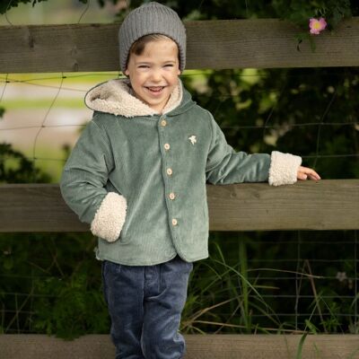 Veste en velours côtelé avec doublure douillette