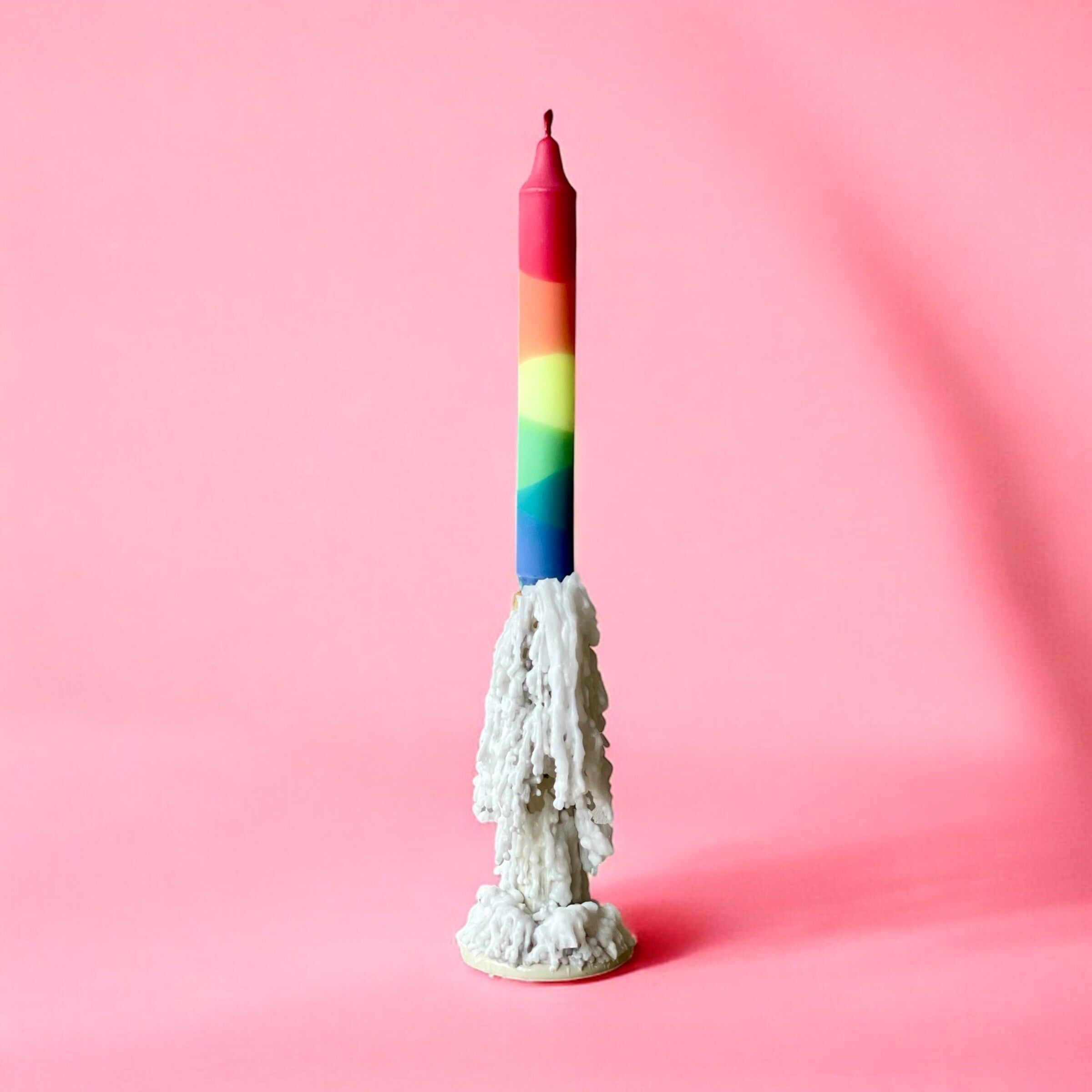 Pride Taper Candles – Rainbow Stearin Candles – Handcrafted in Sweden – Fits Standard Holders