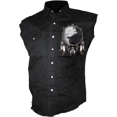 WOLF CHI - Lavoratore Stone Washed Senza Maniche Nero