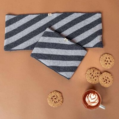 Snood rayé Perle | Enfant