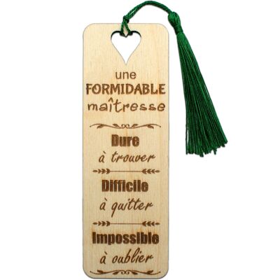 Marcapáginas de madera - Profesor