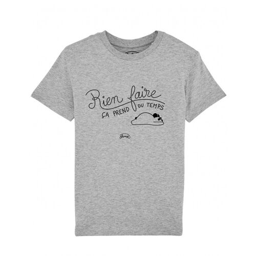 RIEN FAIRE, ÇA PREND DU TEMPS - Tee-shirt Gris chiné