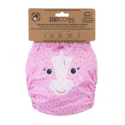 Zoocchini washable diaper - Allie the Alicorn