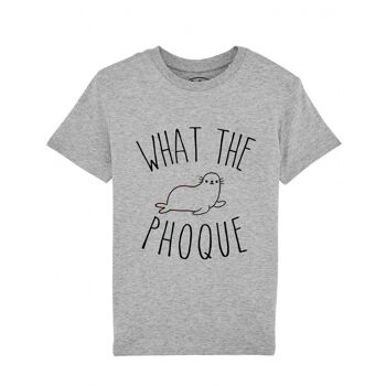 Tee-shirt what the phoque gris