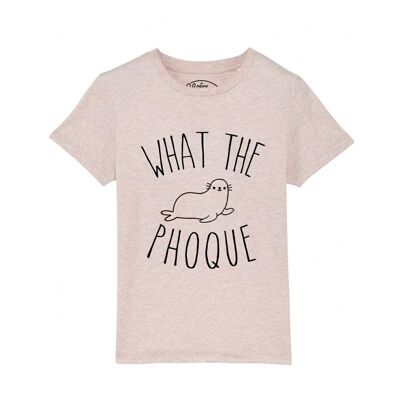 Tee-shirt what the phoque rose chiné